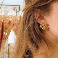 Boucles d'oreilles Chloris Feuille dorée Hersée Hersée Paris 9