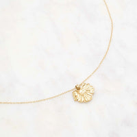 Collier pendentif Chloris Feuille dorée Hersée Hersée Paris 9