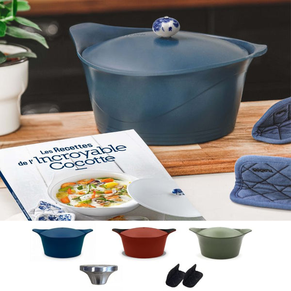 Pack L'Incroyable Cocotte + Poignée inox + Paire de maniques - Cookut