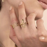 Bague Pythia Serpent doré Hersée Hersée Paris 9