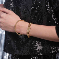 Bracelet jonc Ouroboros doré Hersée Hersée Paris 9
