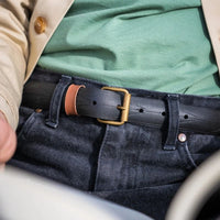 Ceinture en pneu de vélo Tubeless upcyclée noire et châtaigne - La Vie est Belt La vie est belt Hersée Paris 9