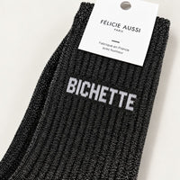 Chaussettes femme à message pailletées - Félicie Aussi Félicie Aussi Hersée Paris 9