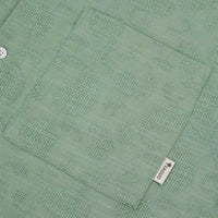 Chemise Paiolive manches courtes jacquard vert clair coton et viscose - Faguo Faguo Hersée Paris 9