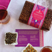 Coffret Voyage en Inde bois sculpté 2 infusions bio - Comptoir d’Herboristerie Comptoir d'Herboristerie Hersée Paris 9