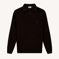 Pull camionneur Ardenne homme col zippé laine côte perlée - Faguo Faguo Hersée Paris 9
