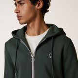 Sweat à capuche zippé Mesnil coton recyclé - Faguo Faguo Hersée Paris 9