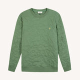 Sweat matelassé Bussy col rond vert coton recyclé - Faguo Faguo Hersée Paris 9